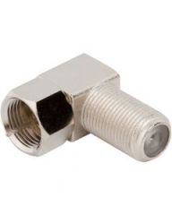 F-Type Jack to F-Type Plug Adapter 75 Ohm Right Angle