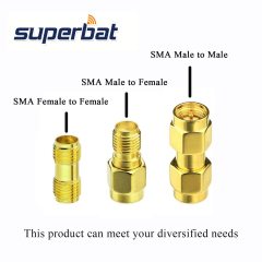 Superbat RF coaxial SMA Male to SMA Female Bulkhead RG174 6.56ft Cable + 3pcs RF Coax SMA Adapter Kit for SDR Equipment Antenna Ham Radio,3G 4G LTE Antenna,ADS-B,GPS and etc