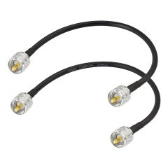SUPERBAT RG8X Jumper Cable PL259 to PL259 Cable (1ft 2-Pack PL-259 Jumpers) for CB Antenna Cable Extension Duplexer Tuner Dummy Load Ham Radio SWR Meter etc.