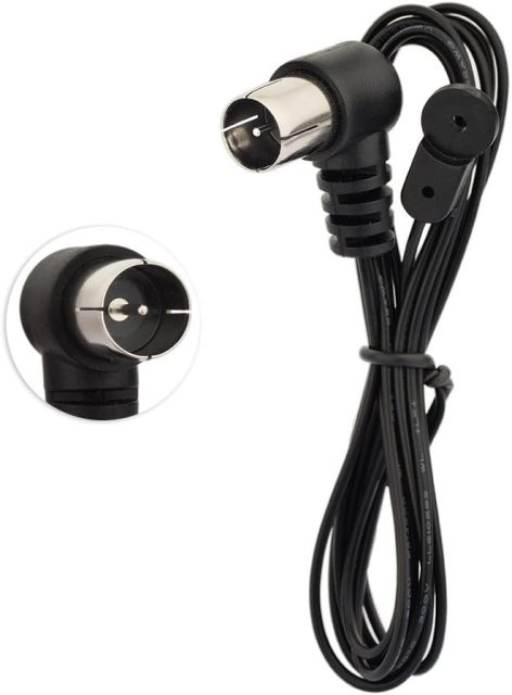 Superbat Telescopic FM Antenna for Stereo Receiver Indoor, FM Radio Antenna 75 Ohm UNBAL for Yamaha Onkyo Denon Table Top Home Theater Receiver Radio Receiver Antenna Tuner