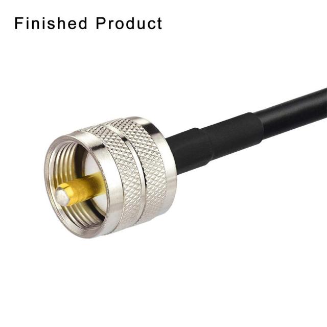 wlaniot PL259 Crimp Connectors UHF Male RF Coax Connector PL-259 Solder Crimp Connectors Compatible with RG58 RG142 RG400 LMR-195 RG303 RG141 Low Loss Coaxial Coax Jumper Cable
