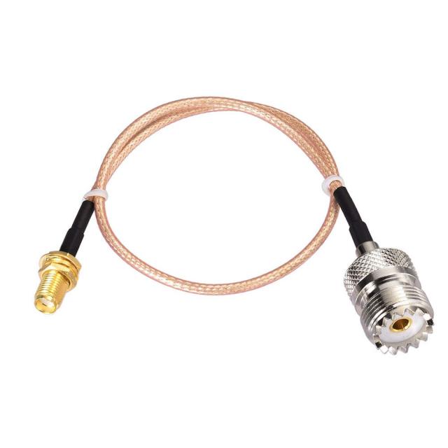 Superbat Coax UHF Female SO-239 to SMA Female Adapter Extension Cable RG316 12" for Baofeng CB Radio Handheld Walkie Talkie 2pcs