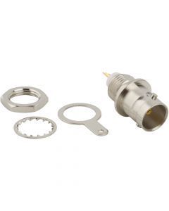 BNC Straight Receptacle Jack Solder Cup Bulkhead Front Mount 75 Ohm
