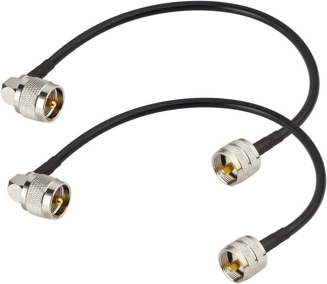 Superbat PL-259 Jumper Cable UHF (Pl259) Male to Male Low Loss Digital RG58 Coax Cable (12 Inch RG58) for HAM & CB Radio,Antenna Analyzer,Dummy Load,SWR Meter 2-Pack