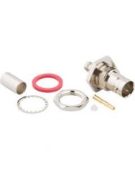 BNC Straight Crimp Jack RG-59 RG-62 Bulkhead Rear Mount 75 Ohm