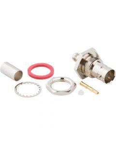 BNC Straight Crimp Jack RG-59 RG-62 Bulkhead Rear Mount 75 Ohm