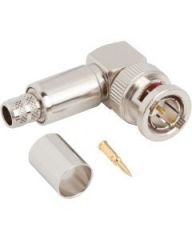 BNC Right Angle Crimp Plug RG-6 75 Ohm