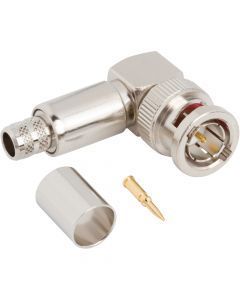 BNC Right Angle Crimp Plug RG-6 75 Ohm