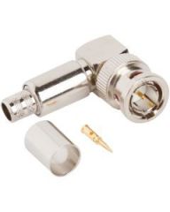 BNC Right Angle Crimp Plug RG-59 20AWG RG-59DS 75 Ohm