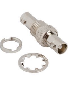 HD-BNC Jack to HD-BNC Jack Adapter 75 Ohm Straight Bulkhead 12G Optimized