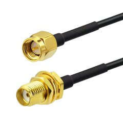 Superbat RF coaxial SMA Male to SMA Female Bulkhead RG174 6.56ft Cable + 3pcs RF Coax SMA Adapter Kit for SDR Equipment Antenna Ham Radio,3G 4G LTE Antenna,ADS-B,GPS and etc