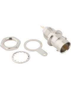 BNC Straight Receptacle Jack Solder Cup Bulkhead Front Mount 75 Ohm