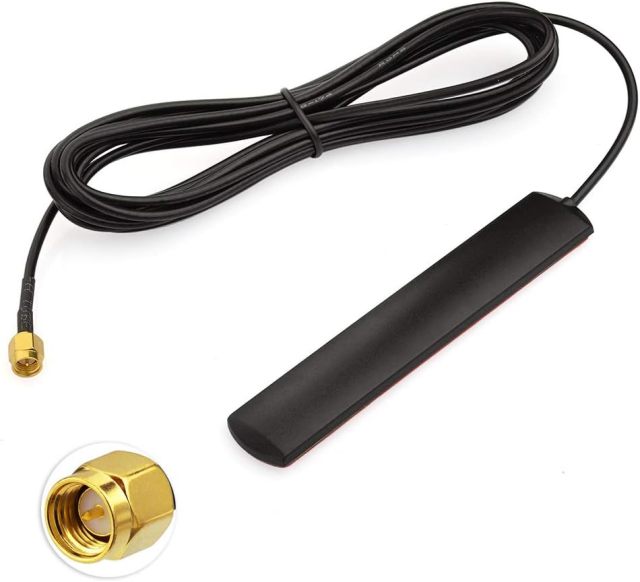 Superbat 4G LTE Antenna Omni-Directional Adhesive Mount Mimo Antenna with SMA Male Connector for Car Vehicle Hotspot Router Gateway Modem Cell Booster 2pcs