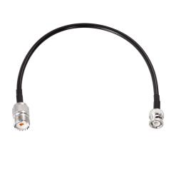 Superbat BNC Male to SO239 RG58 Cable,UHF Female Jack to BNC Male Plug Adapter Jumper Cable for VHF Radio Mobile to Base Antenna scanners,12 Inch,2 Pcs