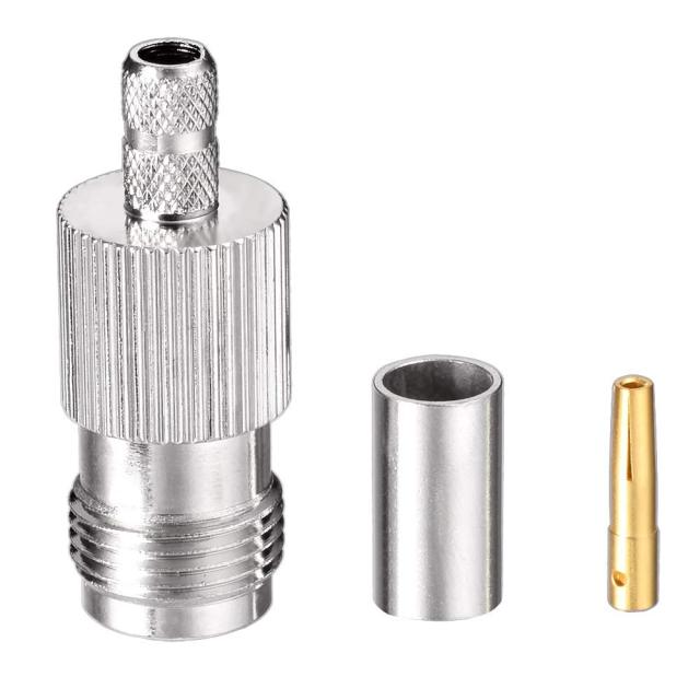 Superbat TNC Crimp Connectors Kit TNC Male + TNC Female Crimp Solder Connector Kit for RG58 RG303 RG141 RG142 RG400 LMR195 Low Loss Coax Cable(10 Pack in Total)