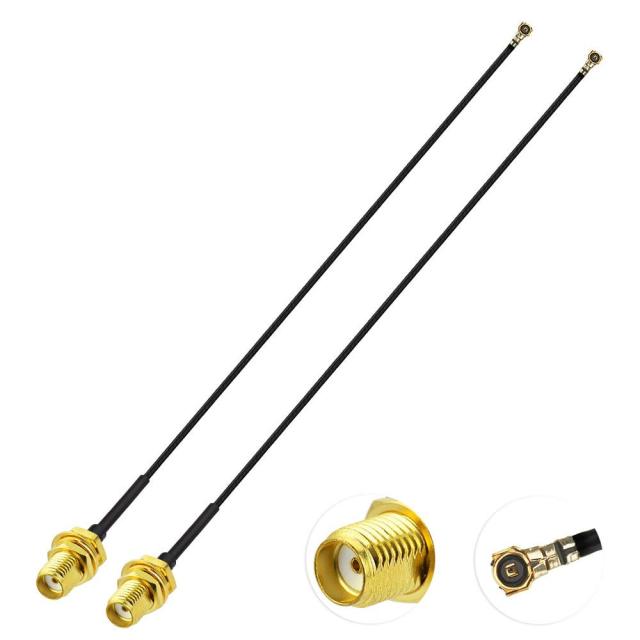 Superbat U.fl/IPEX MHF4 Cable Mini PCI to SMA Bulkhead Coaxial Cable 6" 15cm for M.2 NGFF Interface Wireless Routers Mini PCIe Cards Network Extension Pigtail PCI WiFi Cable 2-Pack