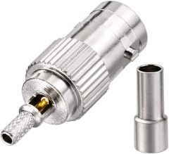 SUPERBAT BNC Crimp Connectors Kit BNC Male + BNC Female Crimp Solder Attachment Connector Kit for RG174 RG316 RG188 RG188A LMR100 Coax Cable(10 Pack in Total)