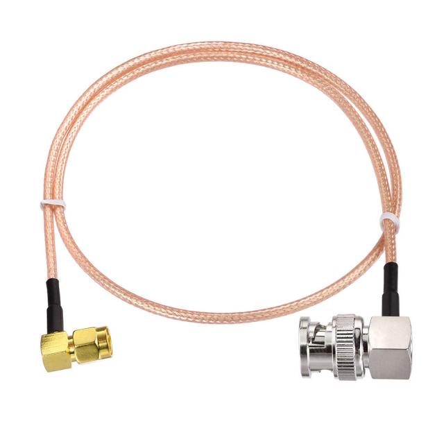 SUPERBAT SMA to BNC Cable Pigtail，SMA Male 90-Degree to BNC Male Adapter Right Angle Using RG316 Jumper RF Coaxial Cable, 20Inch 2Pcs