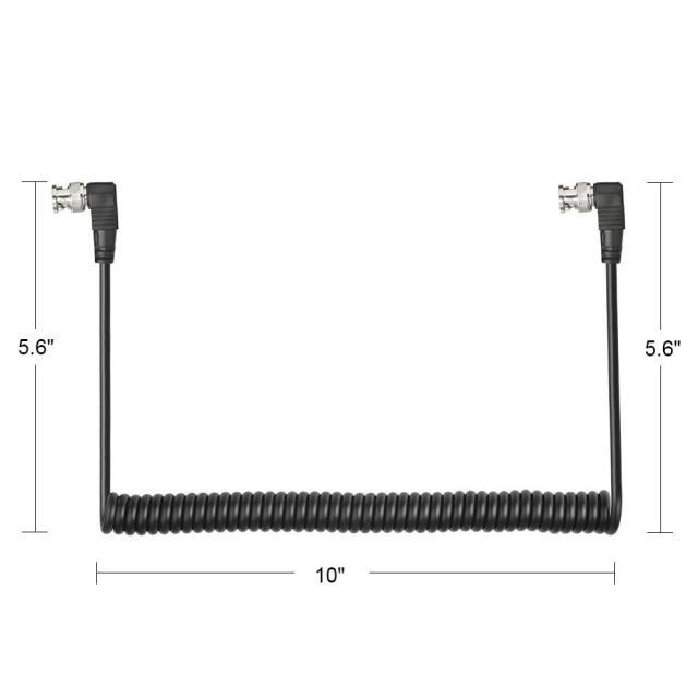 Superbat BNC Cable 3G/HD SDI Cable 3ft SDI Coil Cable 75Ohm BNC to BNC Extension Coaxial Cable for Cameras and Video Equipment，Supports HD-SDI/3G-SDI，SDI Video Cable (Black,1Pcs)