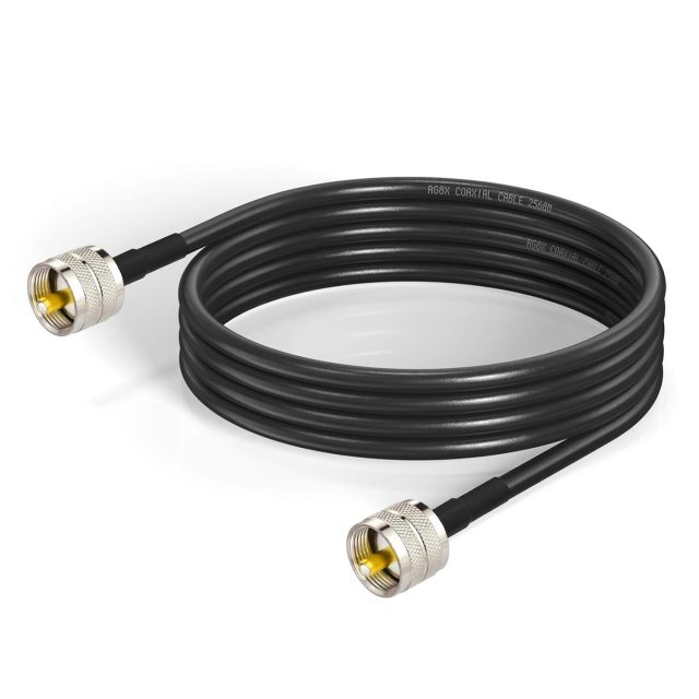 Superbat RG8x Coaxial Cable 6ft PL259 Jumper Cable CB Radio Coax Cable 50 ohm Low Loss for Position Coaxial Switch Ham Antenna Analyzer Dummy Load SWR Meter