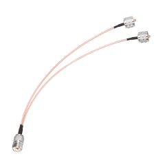 Superbat UHF Splitter Cable SO239 to Dual PL-259 Cable Splitter Low Loss (12 Inch RG316) for HAM & CB Radio, Antenna Analyzer,Dummy Load,SWR Meter etc.