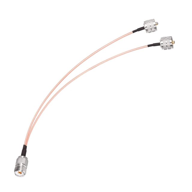 Superbat UHF Splitter Cable SO239 to Dual PL-259 Cable Splitter Low Loss (12 Inch RG316) for HAM & CB Radio, Antenna Analyzer,Dummy Load,SWR Meter etc.