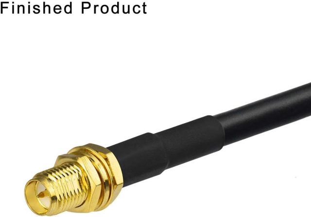 SUPERBAT RPSMA Crimp Connectors Kit RP-SMA Male + RP-SMA Female Crimp Solder Connectors Kit RG58 RG303 RG141 RG142 RG400 LMR195 Low Loss Coax Cable 10-Pack