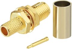 SUPERBAT RPSMA Crimp Connectors Kit RP-SMA Male + RP-SMA Female Crimp Solder Connectors Kit RG58 RG303 RG141 RG142 RG400 LMR195 Low Loss Coax Cable 10-Pack