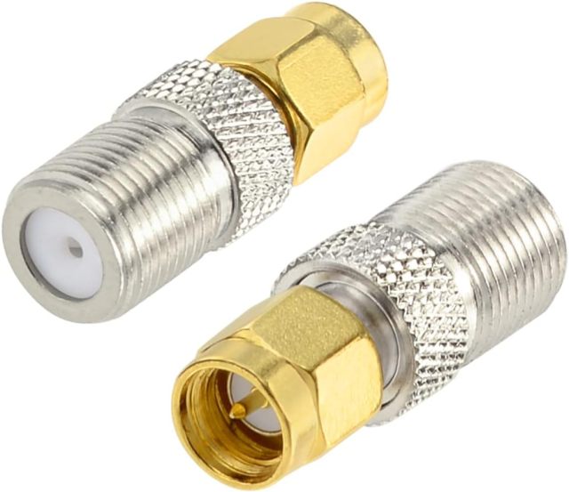 Superbat SMA to F Coax Adapter SMA Male/Female to F Male/Female Coaxial Cable Connector for HD Antenna TV Radio RG6 Cable etc. 4pcs