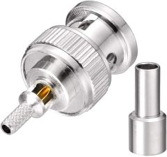 SUPERBAT BNC Crimp Connectors Kit BNC Male + BNC Female Crimp Solder Attachment Connector Kit for RG174 RG316 RG188 RG188A LMR100 Coax Cable(10 Pack in Total)