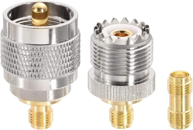 Superbat SMA Male to SO239 RF Coaxial Coax Cable 12inches + 3pcs Adapter Kit, SMA to UHF Cable + SMA to SO239/PL259 Adapter Kit for RF Applications/CB Radio/Handheld Radio Antenna/Walkie Talkie etc