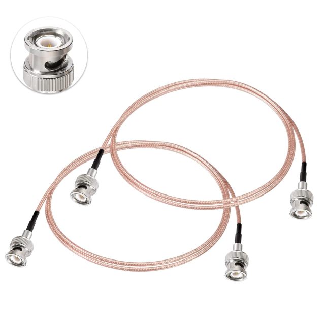 Superbat BNC Cable 50 Ohm BNC Male to Male Connector Coaxial Cable (3ft, RG316) for Antenna Scanners Router or Handheld Ham Radios etc. 2pcs