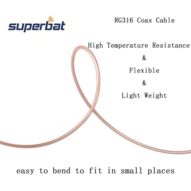 Superbat BNC Cable 50 Ohm BNC Male to Male Connector Coaxial Cable (3ft, RG316) for Antenna Scanners Router or Handheld Ham Radios etc. 2pcs