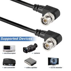 Superbat BNC Cable 3G/HD SDI Cable 3ft SDI Coil Cable 75Ohm BNC to BNC Extension Coaxial Cable for Cameras and Video Equipment，Supports HD-SDI/3G-SDI，SDI Video Cable (Black,1Pcs)