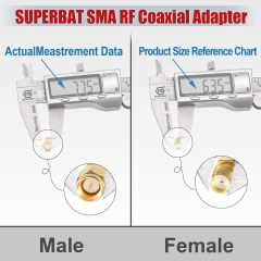 Superbat SMA Adapter Splitter 2-Way, SMA Male to Dual Female Splitter Antenna Adapter Converter 3pcs