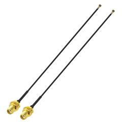 Superbat U.fl/IPEX MHF4 Cable Mini PCI to SMA Bulkhead Coaxial Cable 6" 15cm for M.2 NGFF Interface Wireless Routers Mini PCIe Cards Network Extension Pigtail PCI WiFi Cable 2-Pack