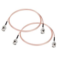 Superbat BNC Cable 50 Ohm BNC Male to Male Connector Coaxial Cable (3ft, RG316) for Antenna Scanners Router or Handheld Ham Radios etc. 2pcs