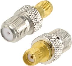 Superbat SMA to F Coax Adapter SMA Male/Female to F Male/Female Coaxial Cable Connector for HD Antenna TV Radio RG6 Cable etc. 4pcs
