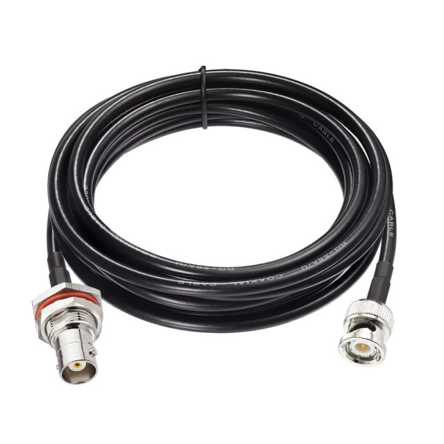 Superbat BNC Extension Cable 50 ohm 25ft BNC Male to Female Bulkhead Coax Cable RG58 Cable for UHF/VHF Ham Radio/Wireless Microphone Antenna CCTV Amateur Radio etc.