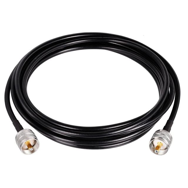 Superbat CB Jumper Cable PL-259 to PL-259 Coax UHF Jumper Cable 10ft RG58 Coax Cable for HAM & CB Radio, Antenna Analyzer, Dummy Load, SWR Meter etc.
