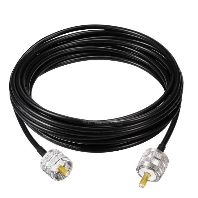 Superbat CB Coax Cable, RG8X Coaxial Cable 25ft UHF Male PL259 to PL259 Cable for CB Radio Antenna Analyzer Dummy Load SWR Meter Coax Switch Tuner UHF Duplexer etc.