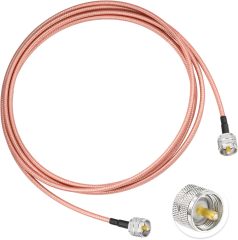 Superbat High Power CB Coax Cable 10ft UHF Male PL-259 to UHF Male PL-259 Jumper Cable RG142 Cable for Outdoor HAM Radios CB Radio Antenna Analyzer Dummy Load SWR Meter