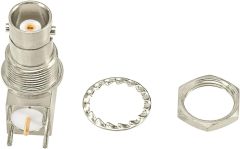 Superbat BNC Connector BNC Female Bulkhead Solder PCB Mount Right Angle Connector for CCTV Systems Monitoring Transceiver etc. 5pcs