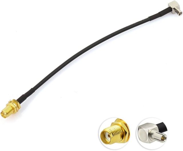 SUPERBAT SMA to TS9 Cable Pigtail SMA Female to TS9 90 Degree External Antenna Adapter Cable for MiFi Router USB Modem & MiFi Hotspot Dongle (6" RG174 2pcs)