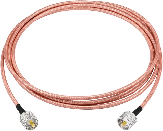 Superbat High Power CB Coax Cable 10ft UHF Male PL-259 to UHF Male PL-259 Jumper Cable RG142 Cable for Outdoor HAM Radios CB Radio Antenna Analyzer Dummy Load SWR Meter