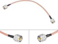Superbat CB Jumper Cable, UHF Male to Male PL-259 Jumper (12inch,RG142) High Power Low Loss Digital Coax Cable for HAM & CB Radio Antenna Analyzer Dummy Load SWR Meter