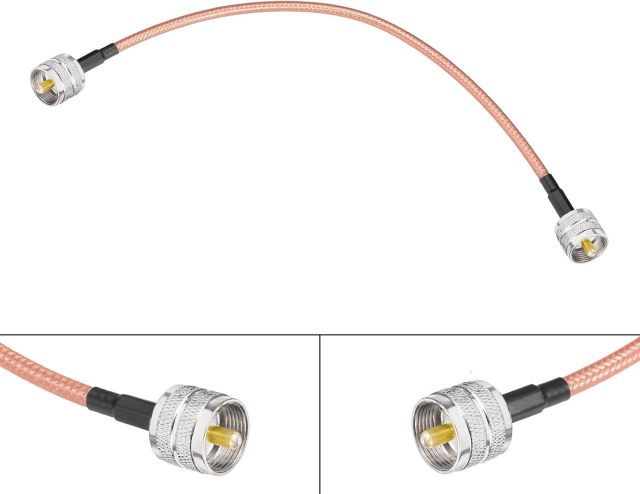 Superbat CB Jumper Cable, UHF Male to Male PL-259 Jumper (12inch,RG142) High Power Low Loss Digital Coax Cable for HAM & CB Radio Antenna Analyzer Dummy Load SWR Meter