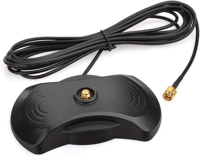 Superbat Wi-Fi Antenna Magnetic Stand Base RP SMA Connector & 10ft Extension Cable & 2 x Powerful Magnets for Antenna with RP-SMA Connector