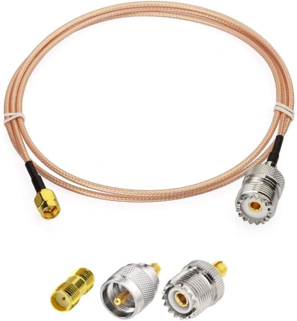 Superbat SMA Male to SO239 RF Coaxial Coax Cable 12inches + 3pcs Adapter Kit, SMA to UHF Cable + SMA to SO239/PL259 Adapter Kit for RF Applications/CB Radio/Handheld Radio Antenna/Walkie Talkie etc