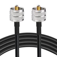 Superbat CB Jumper Cable PL-259 to PL-259 Coax UHF Jumper Cable 10ft RG58 Coax Cable for HAM & CB Radio, Antenna Analyzer, Dummy Load, SWR Meter etc.
